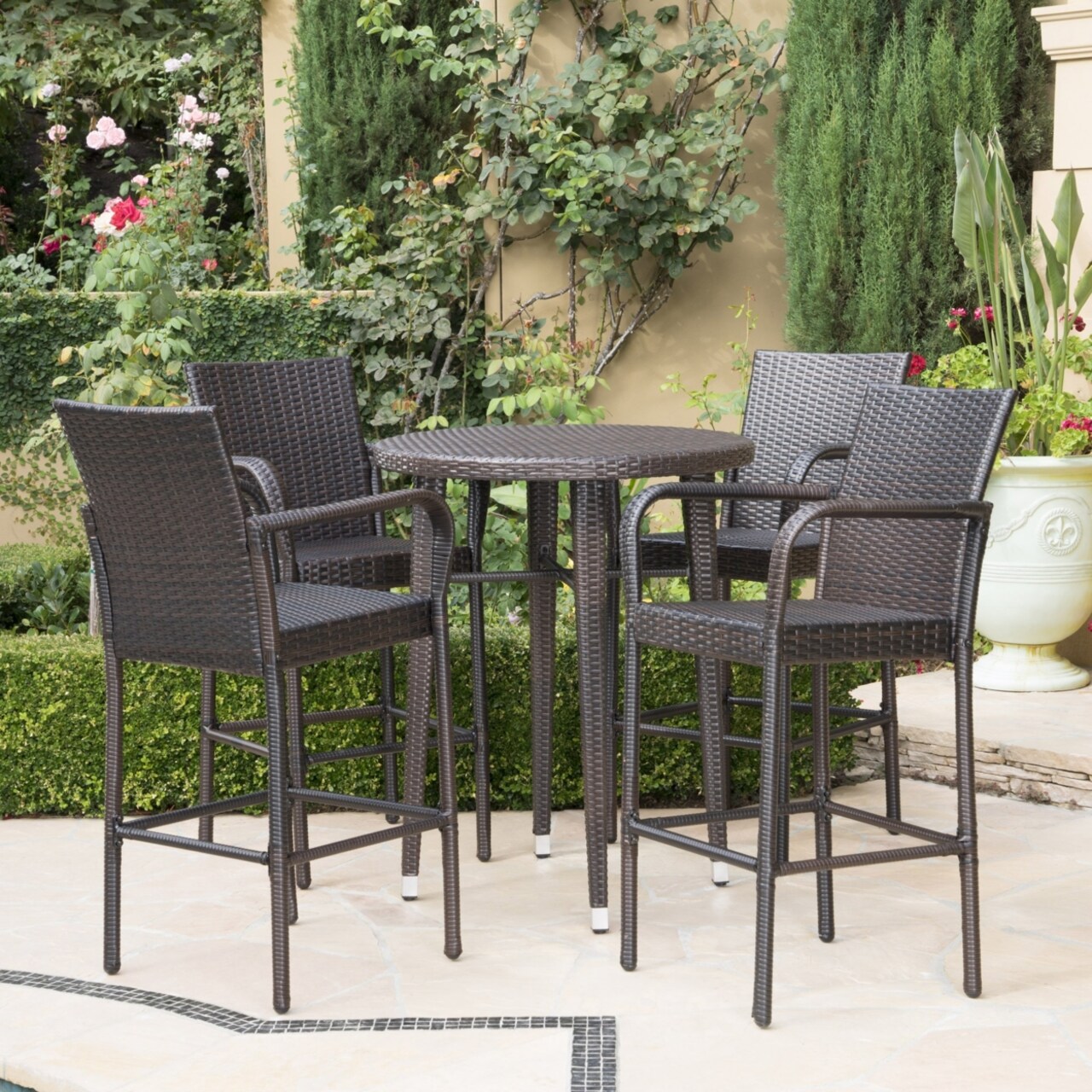 Round bar discount height patio table